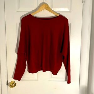 Wide neck, cropped sweater